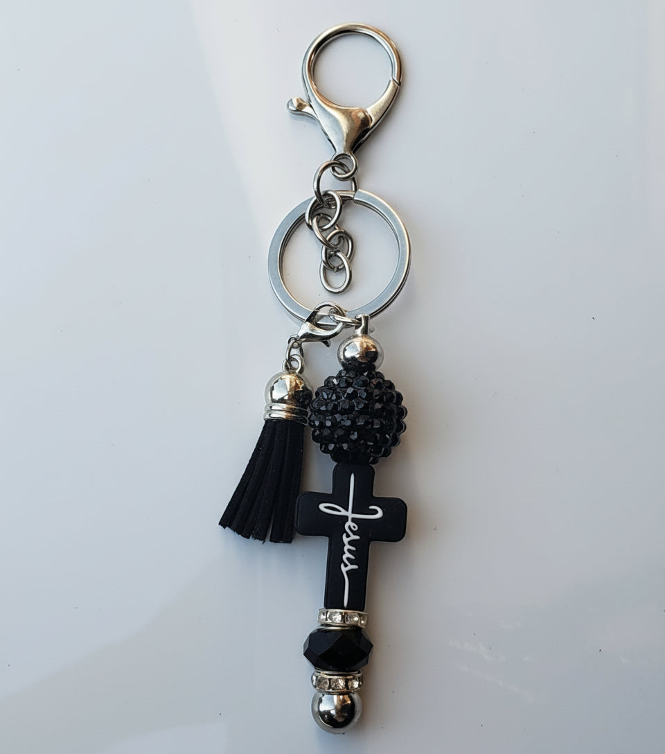 Jesus Cross Keychain - Christian Keyring