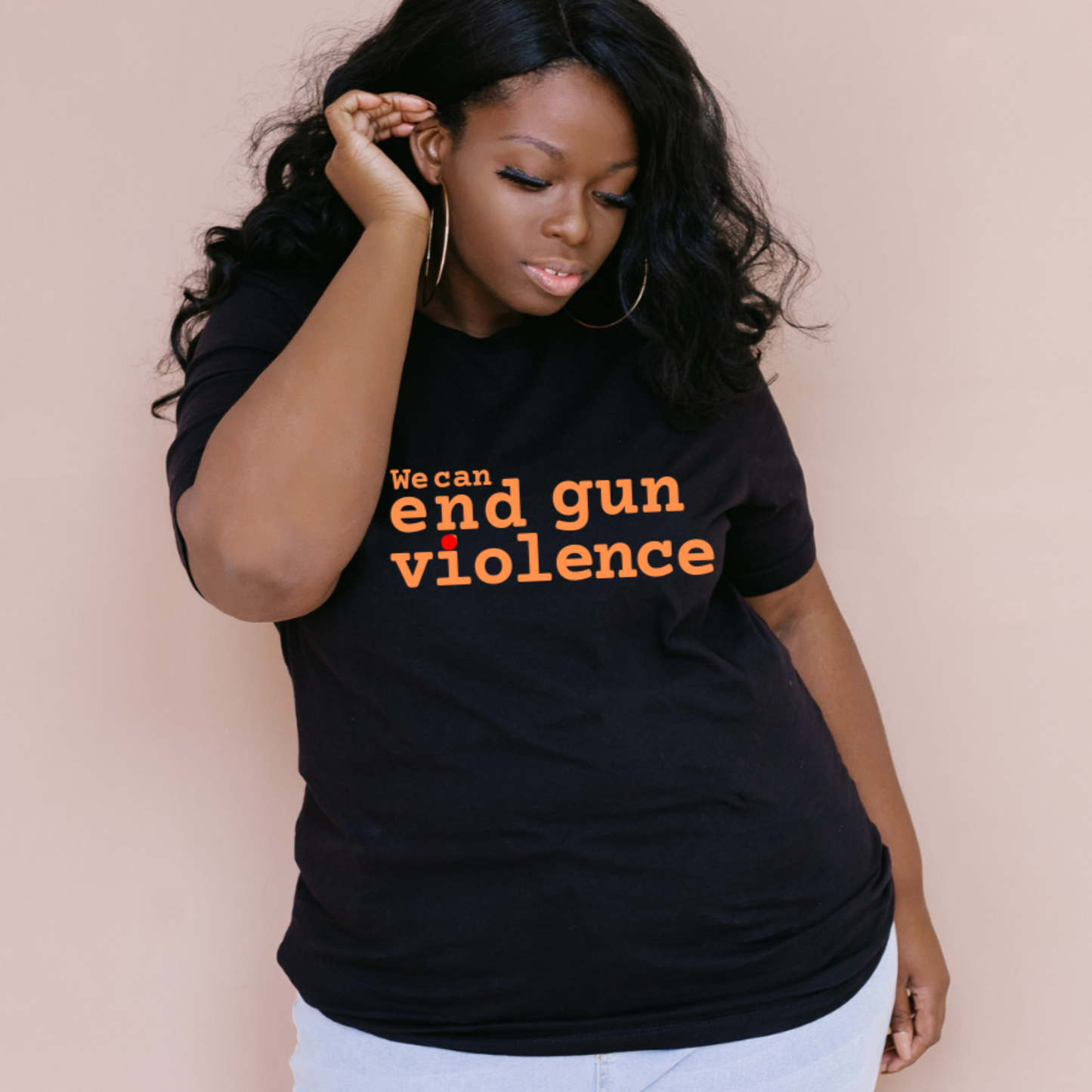 End gun violence black t-shirt