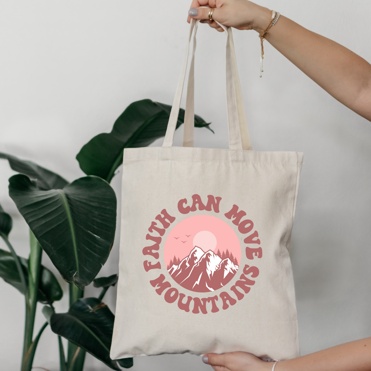 Canvas - Faith Can Move Mountains Tote