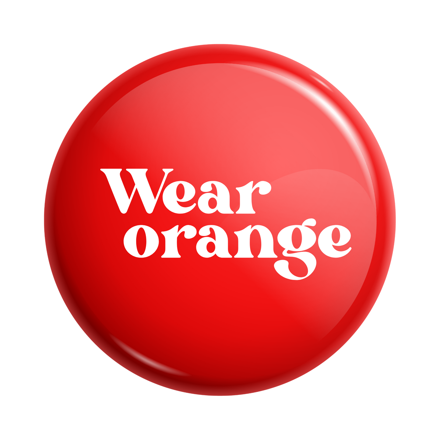 Wear Orange Red Pin Button
