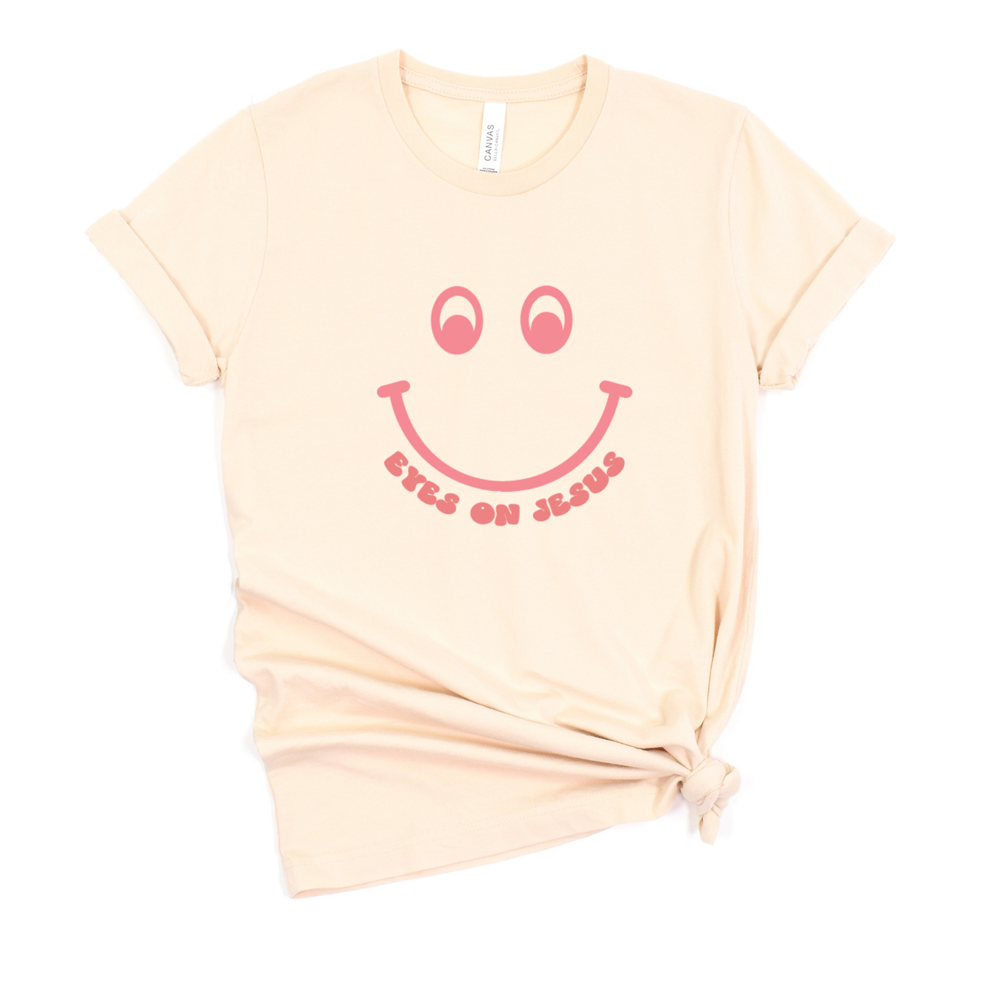 Eyes on Jesus Retro Smiley Face Graphic Tee