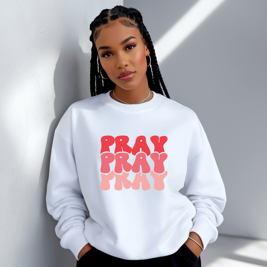 Retro Pray Crewneck Sweatshirt