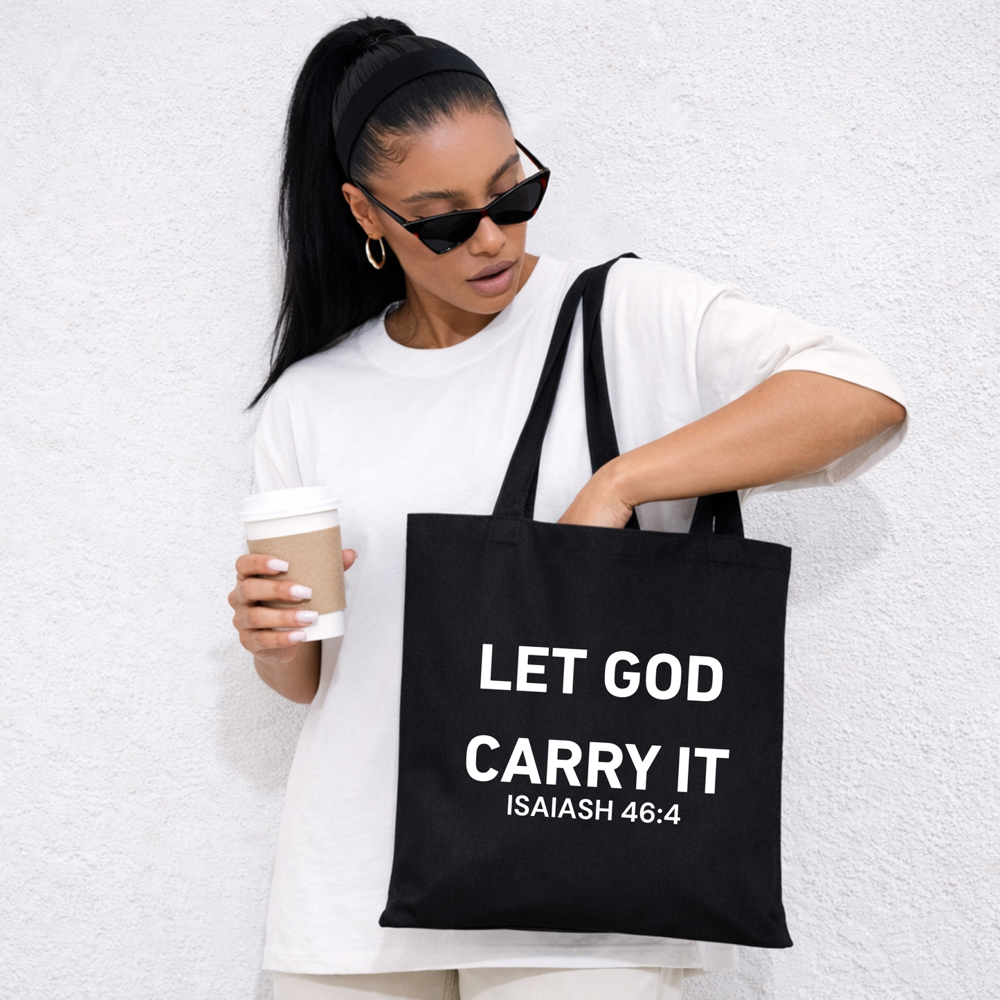 Let God Carry It Tote Bag