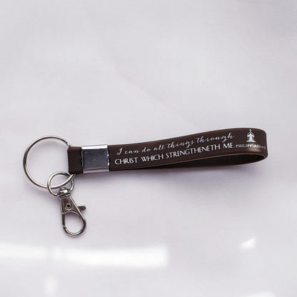 Bible Verse Keychain With Silver Clip