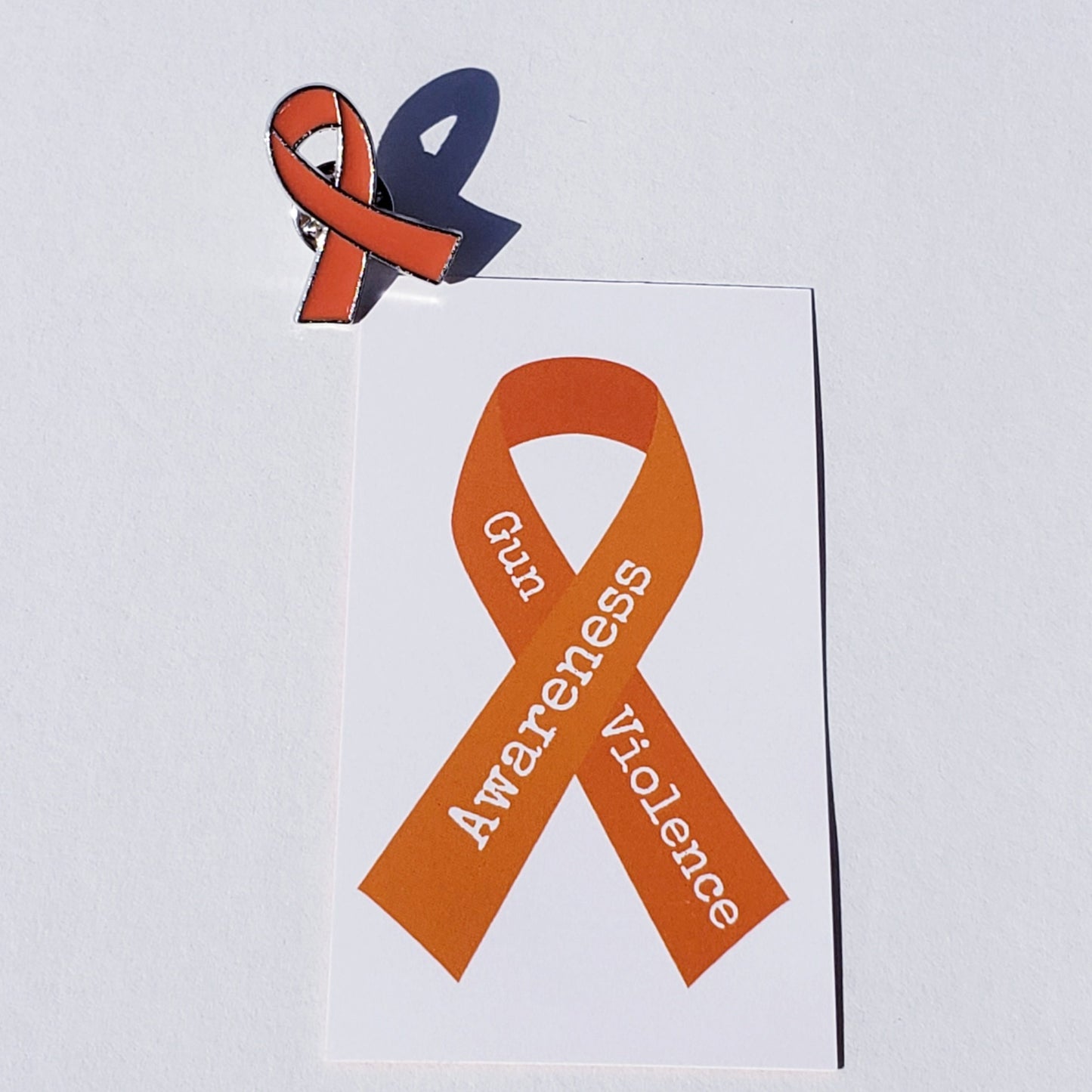 Orange Awareness Ribbon Pin