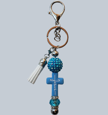 Jesus Cross Keychain - Christian Keyring