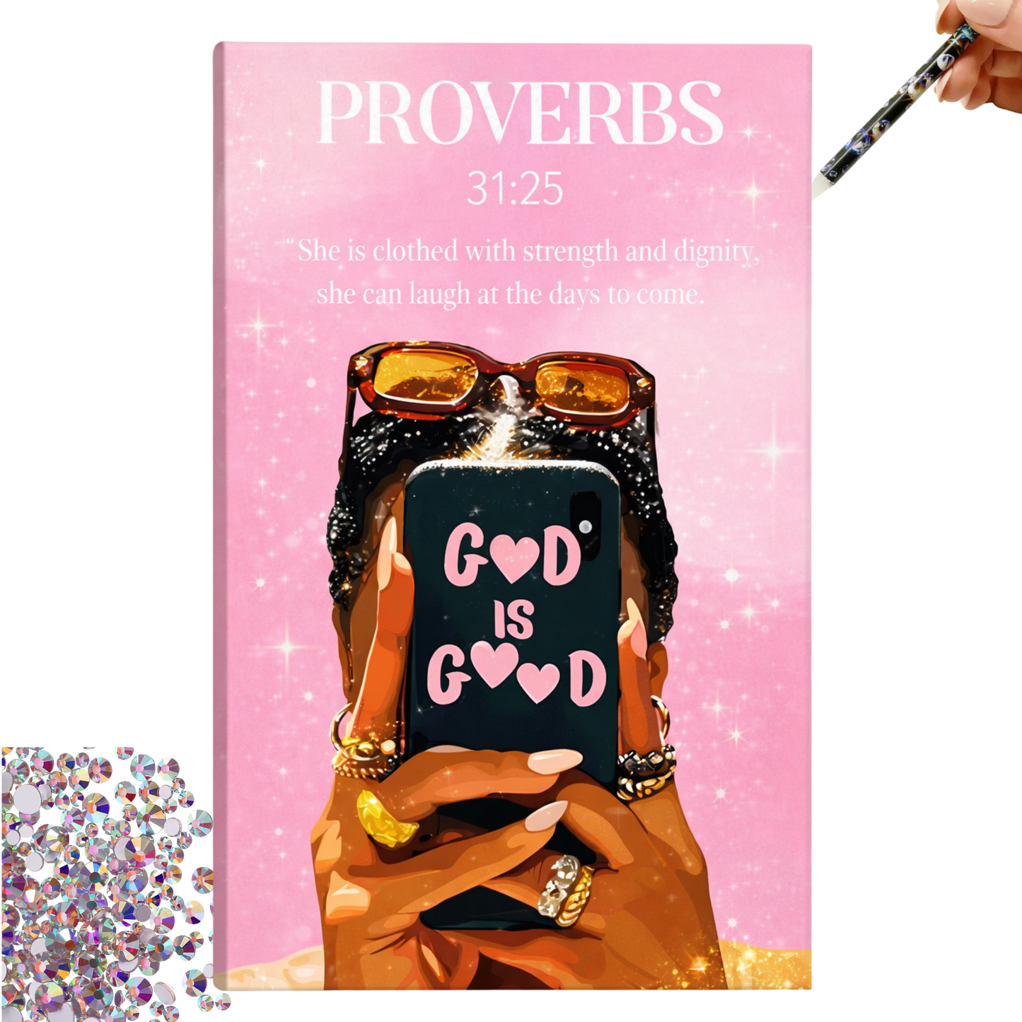 Galentine’s Day D.I.Y. Christian Bedazzle Kit – Proverbs 31:25