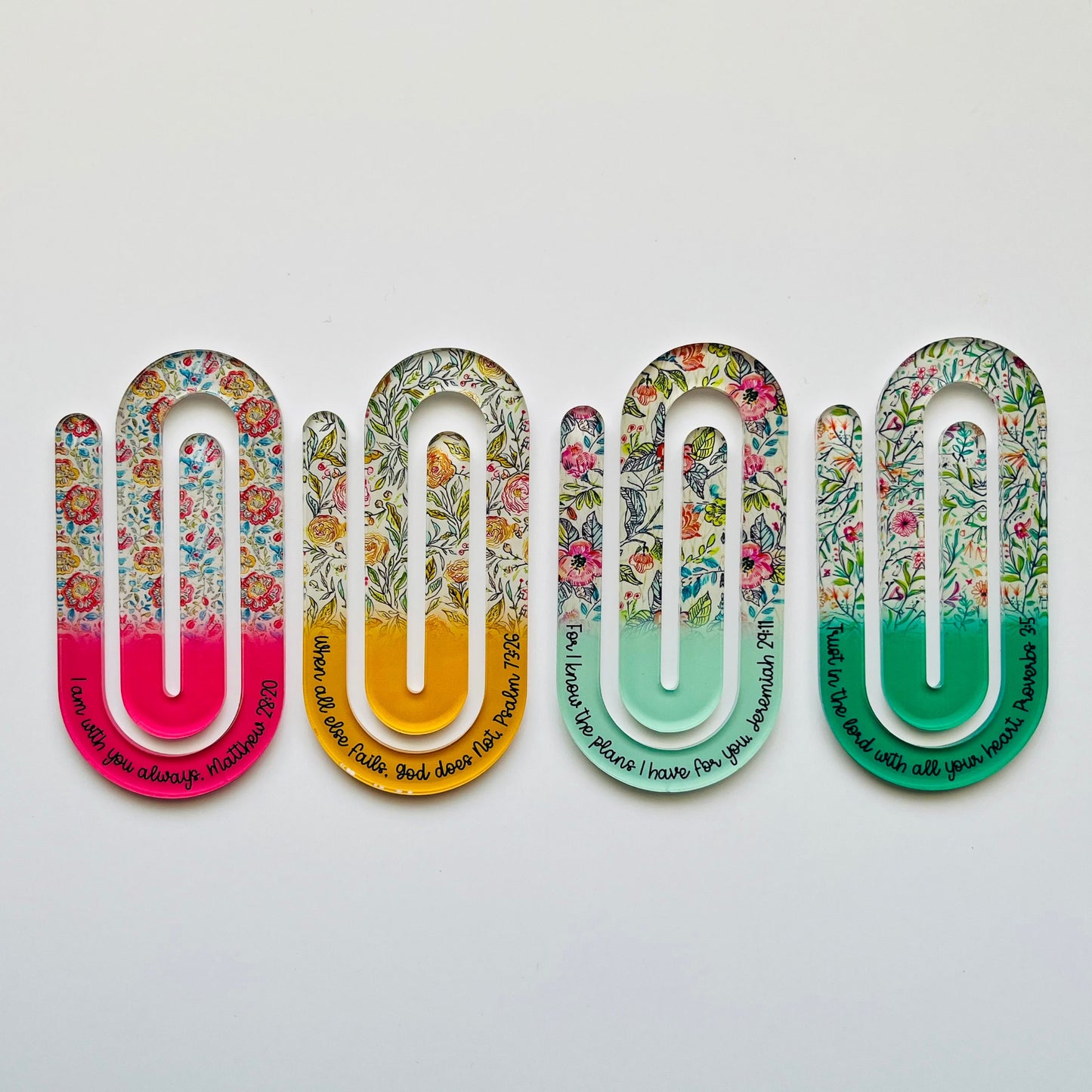 Jumbo Bible Verse Acrylic Paper Clip