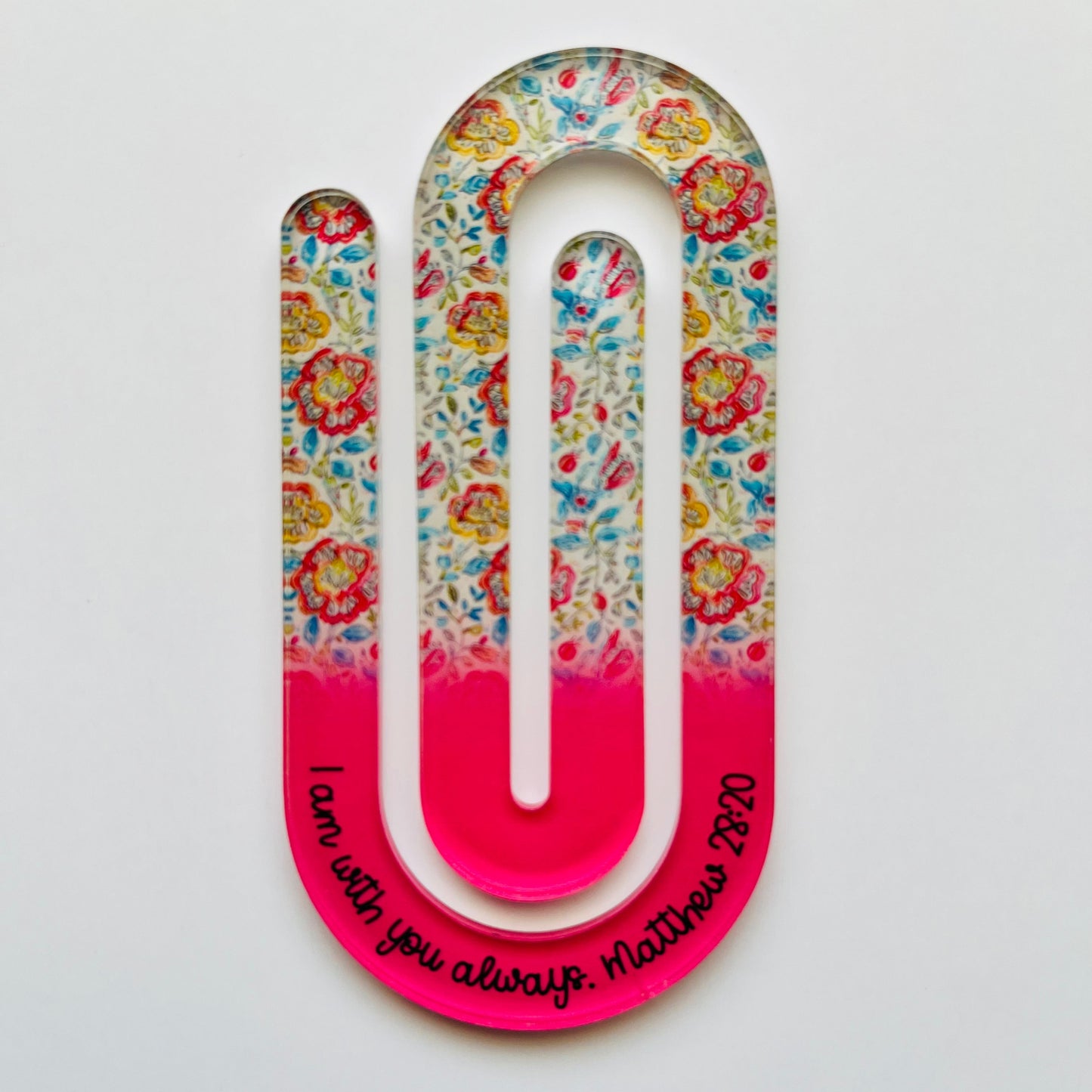 Jumbo Bible Verse Acrylic Paper Clip