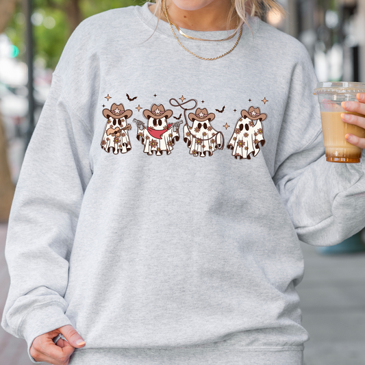 Holy Ghost Cowboy Crewneck – Western Fall Faith Sweatshirt