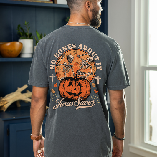 No Bones About It, Jesus Saves - Christian Halloween t-shirt