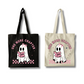 One More Chapter Canvas Tote Bag – Christian Halloween Bookish Ghost
