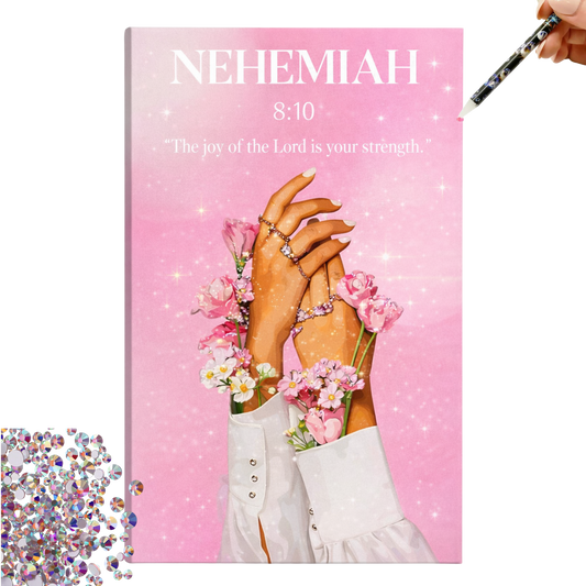 Galentine’s Day D.I.Y. Christian Bedazzle Kit – Nehemiah 8:10