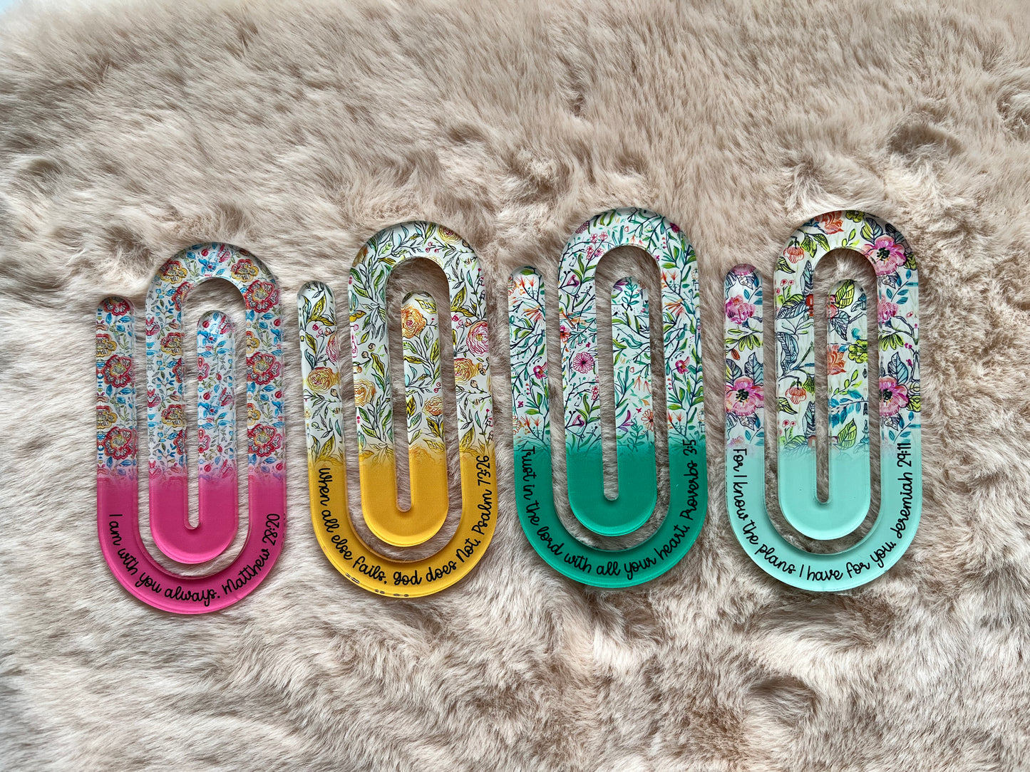 Jumbo Bible Verse Acrylic Paper Clip