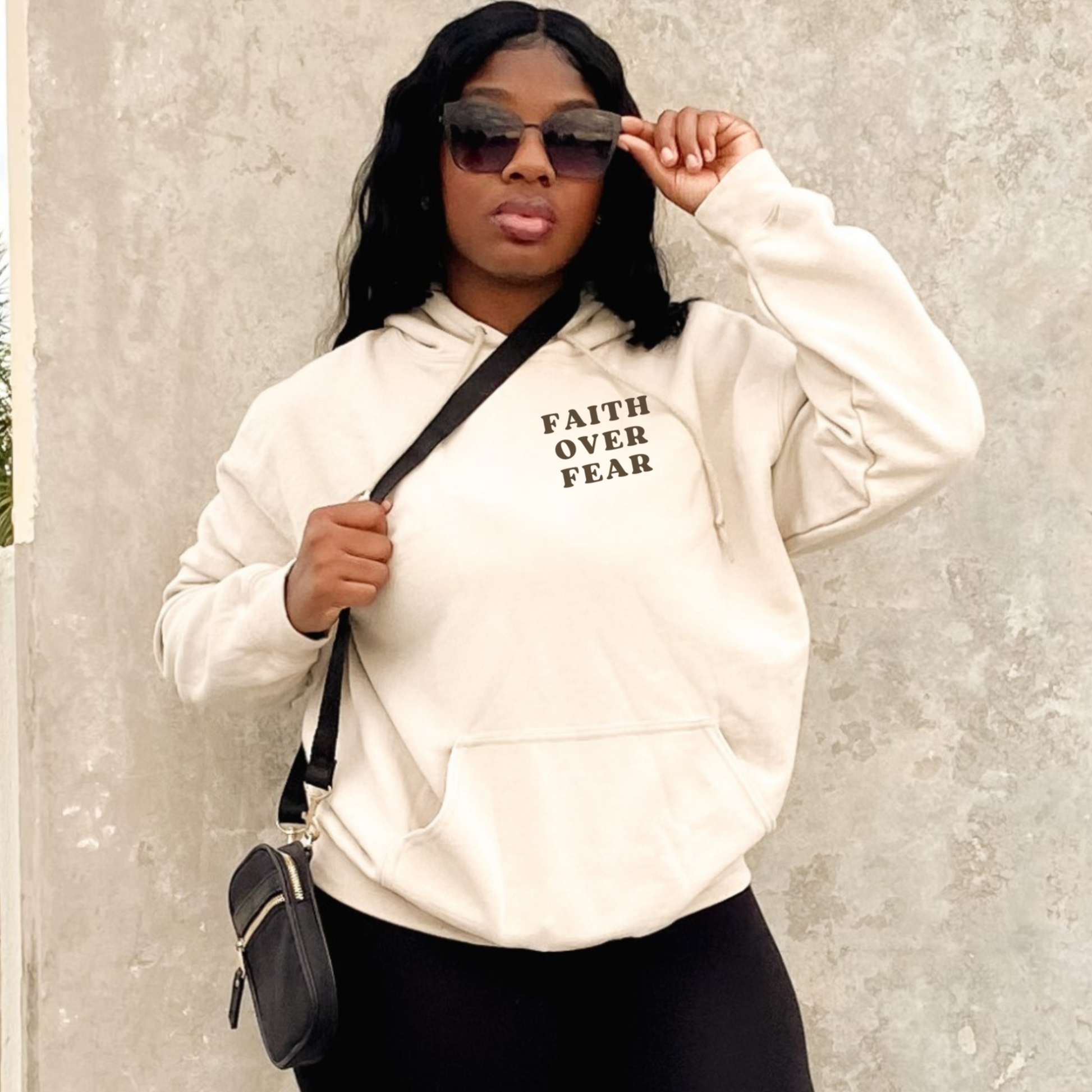 Faith over fear top sweatshirt